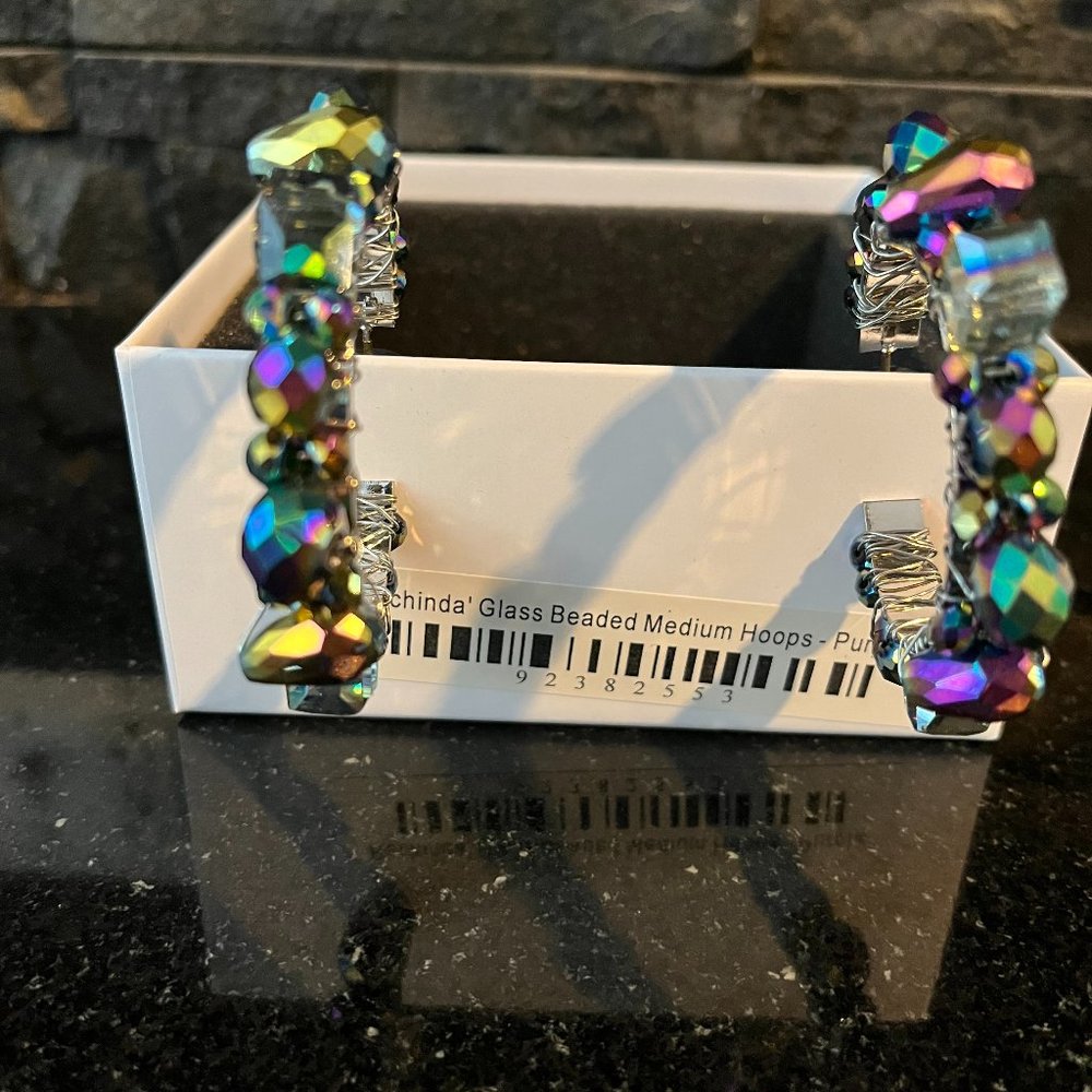Rochinda Medium Hoops  - Purple